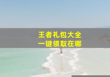 王者礼包大全一键领取在哪