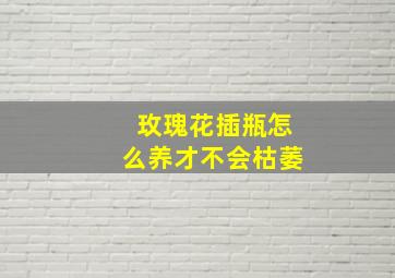 玫瑰花插瓶怎么养才不会枯萎