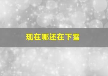 现在哪还在下雪