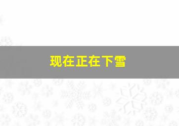 现在正在下雪