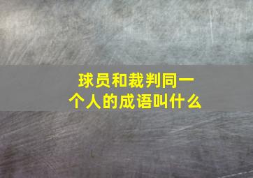 球员和裁判同一个人的成语叫什么