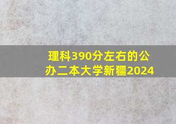 理科390分左右的公办二本大学新疆2024