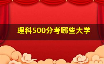 理科500分考哪些大学