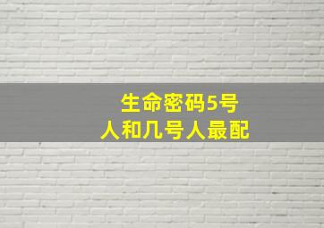 生命密码5号人和几号人最配