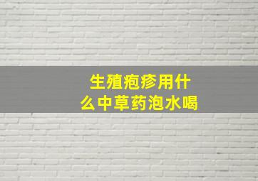 生殖疱疹用什么中草药泡水喝