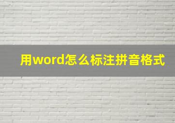 用word怎么标注拼音格式