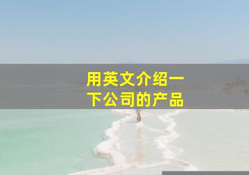 用英文介绍一下公司的产品