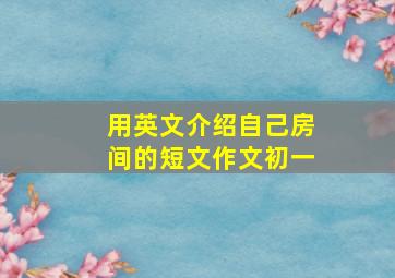 用英文介绍自己房间的短文作文初一