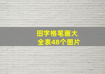 田字格笔画大全表48个图片