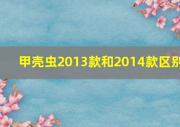 甲壳虫2013款和2014款区别