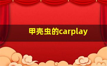 甲壳虫的carplay