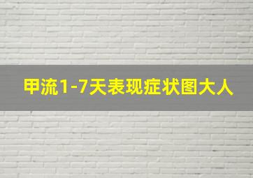 甲流1-7天表现症状图大人