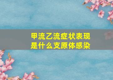 甲流乙流症状表现是什么支原体感染