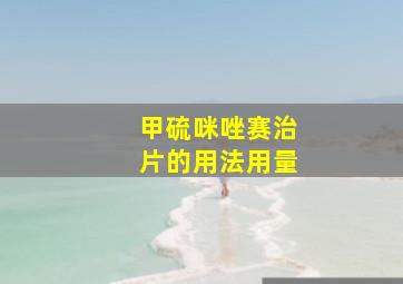 甲硫咪唑赛治片的用法用量