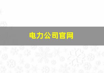 电力公司官网