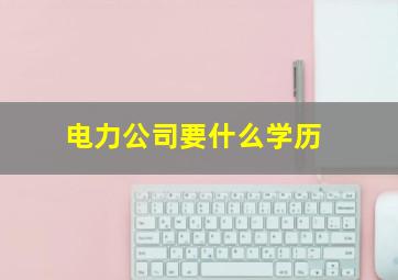 电力公司要什么学历