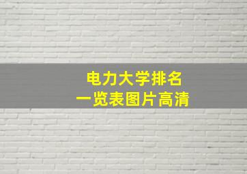 电力大学排名一览表图片高清