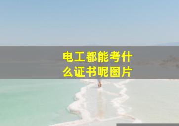 电工都能考什么证书呢图片