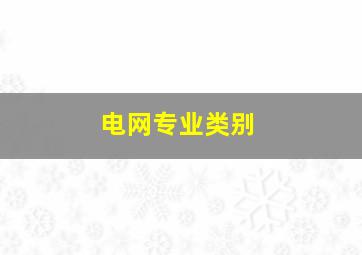 电网专业类别