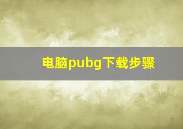 电脑pubg下载步骤