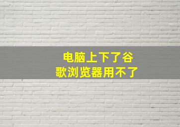 电脑上下了谷歌浏览器用不了