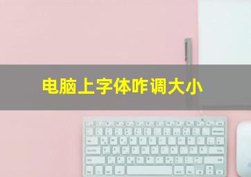 电脑上字体咋调大小