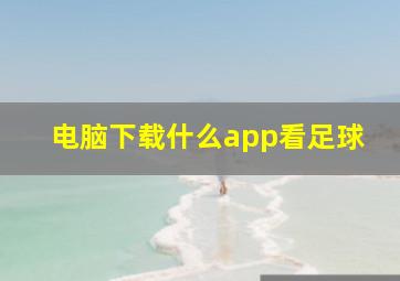 电脑下载什么app看足球