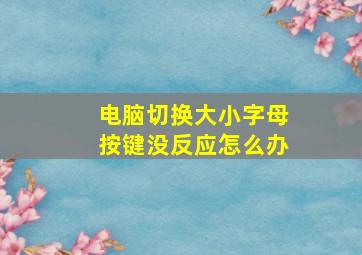 电脑切换大小字母按键没反应怎么办