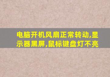 电脑开机风扇正常转动,显示器黑屏,鼠标键盘灯不亮