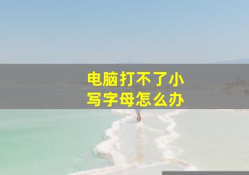 电脑打不了小写字母怎么办