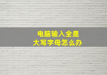 电脑输入全是大写字母怎么办