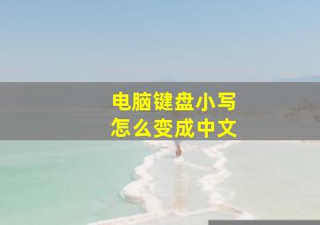 电脑键盘小写怎么变成中文