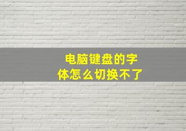 电脑键盘的字体怎么切换不了