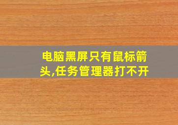 电脑黑屏只有鼠标箭头,任务管理器打不开