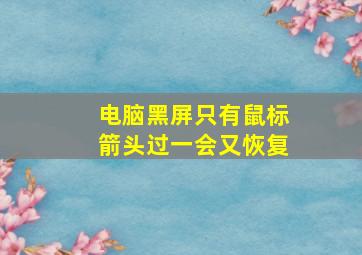 电脑黑屏只有鼠标箭头过一会又恢复