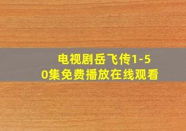 电视剧岳飞传1-50集免费播放在线观看