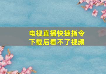 电视直播快捷指令下载后看不了视频