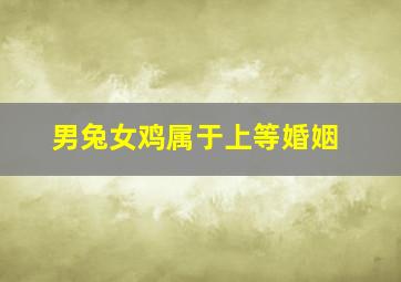 男兔女鸡属于上等婚姻