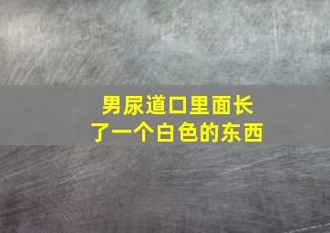 男尿道口里面长了一个白色的东西