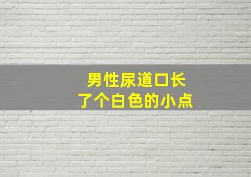 男性尿道口长了个白色的小点