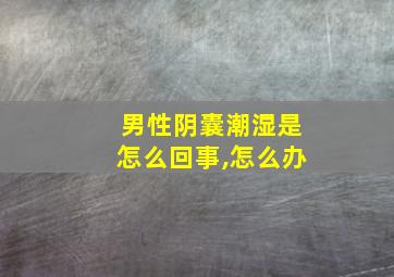 男性阴囊潮湿是怎么回事,怎么办