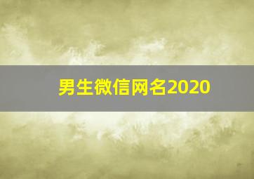 男生微信网名2020