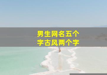 男生网名五个字古风两个字