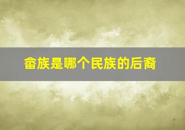 畲族是哪个民族的后裔