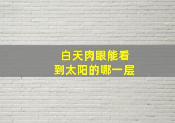 白天肉眼能看到太阳的哪一层