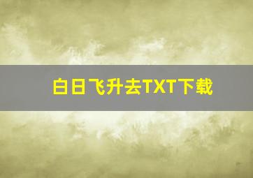 白日飞升去TXT下载