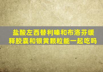 盐酸左西替利嗪和布洛芬缓释胶囊和银黄颗粒能一起吃吗