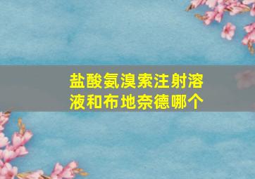 盐酸氨溴索注射溶液和布地奈德哪个