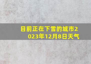 目前正在下雪的城市2023年12月8日天气