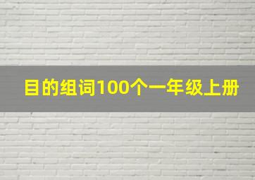 目的组词100个一年级上册